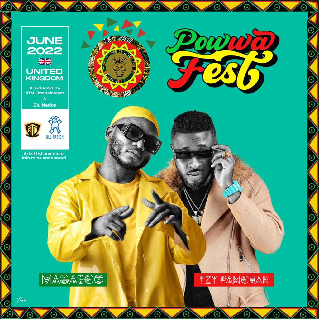 powwafestuk's tweet photo. POWWA Festival UK announces TZY Panchak & MAGASCO as Phase 1 of an exciting lineup of HEADLINE artists. Grab your Early Birds Tickets now on https://t.co/Fs1PkdeRom Rub your hands in anticipation for Phase 2 announcements !@Tzypanchak @Magascobboy @powwafestuk #powwa #Cameroun https://t.co/TfWggOxTFr