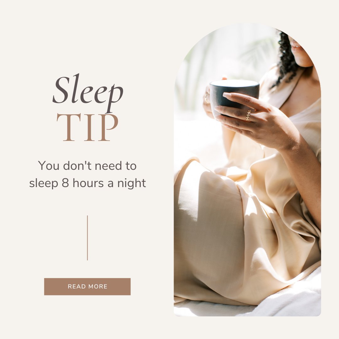 You don't need 8 hours of sleep at night. Putting a number around sleep is old-school. Think about it. If you are taking a sleep drug that is knocking you out for 10-12 hours a night...is that restorative sleep?
Increasing your REM and deep sleep is key for restorative sleep.