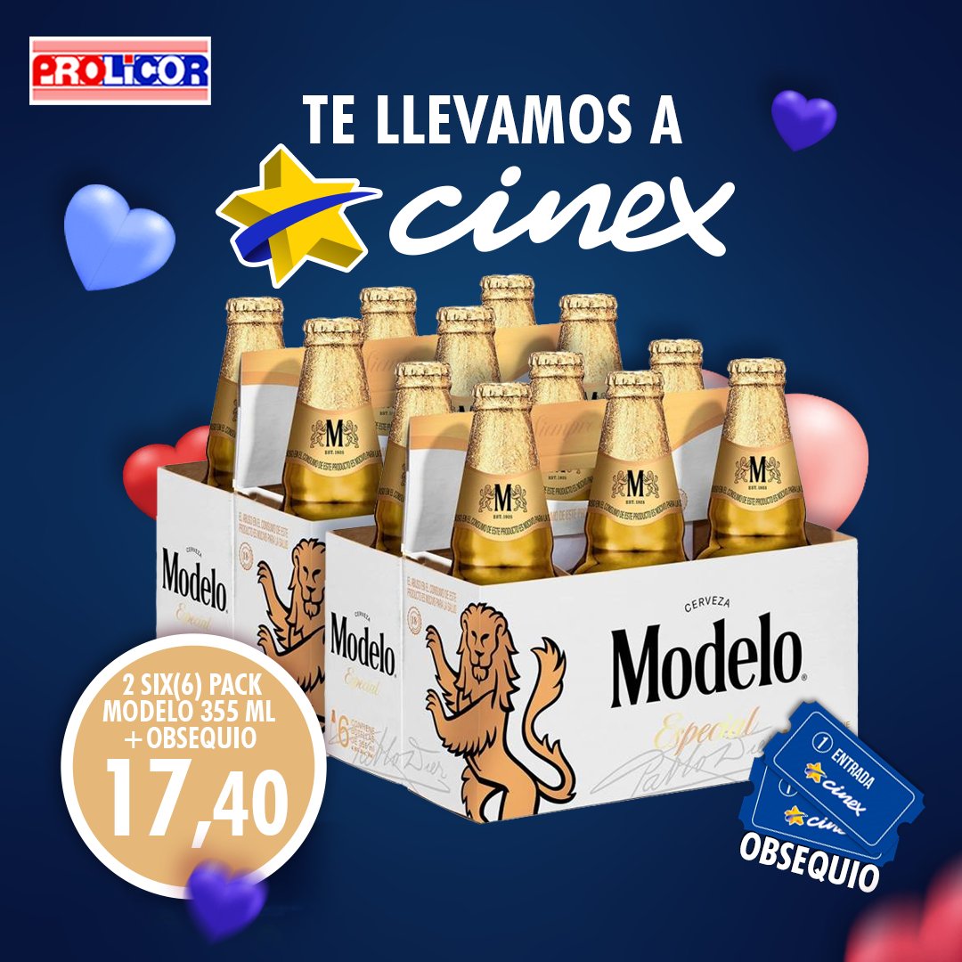Prolicormgta's tweet photo. Llévate 2 Six pack de #CervezaModelo🍺 1️⃣7️⃣,4️⃣0️⃣💵TE OBSEQUIAMOS 2 ENTRADAS DE CINE @cinexve🎁Disfruta de la película que desees en cualquier fecha, dirígete a #Cinex ubicado en el C.C. Parque Costa Azul y presenta los tickets otorgados por tu compra en #ProlicorMargarita https://t.co/yTxJQhe3vg