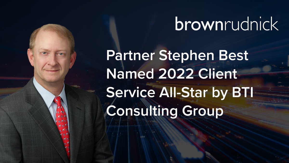 Congrats to Partner Stephen Best on being recognized by <a href="/BTIConsulting/">BTI Consulting Group</a> for providing "the absolute best" in client service.
 bit.ly/3JdcYV6