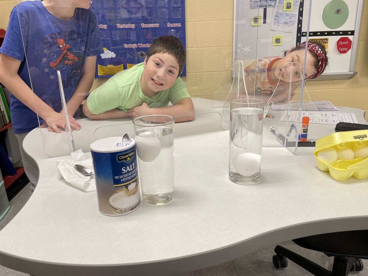 Did you know salt water is heavier than tap water? New genius hour topic started today! #oakflatproud #bssdproud