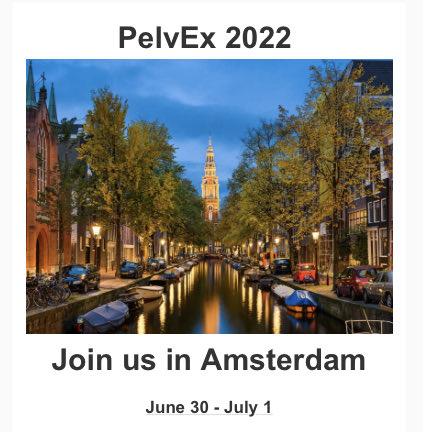 Looking for to the 3rd PelvEx meeting in the beautiful city Amsterdam - See PelvEx2022.org for details ⁦<a href="/PelvExGroup/">PelvEx</a>⁩ ⁦<a href="/JurriaanTuynman/">Jurriaan Tuynman</a>⁩ @ P Burger, J Tolenaar and A Aalbers ⁦<a href="/des_winter/">Des Winter</a>⁩ ⁦<a href="/mekelly123/">Michael Kelly</a>⁩ ⁦<a href="/escp_tweets/">European Society of Coloproctology</a>⁩ ⁦<a href="/ASCRS_1/">ASCRS_1</a>⁩