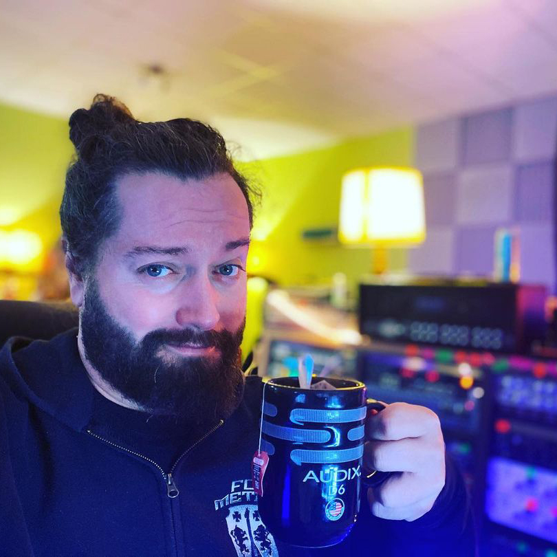 AudixMics's tweet photo. A great shot of @danidynamita on Instagram with a D6 mug full of tea, working on an album mix. What are you working on today? #AudixInAction https://t.co/Y4Ido3fhf8