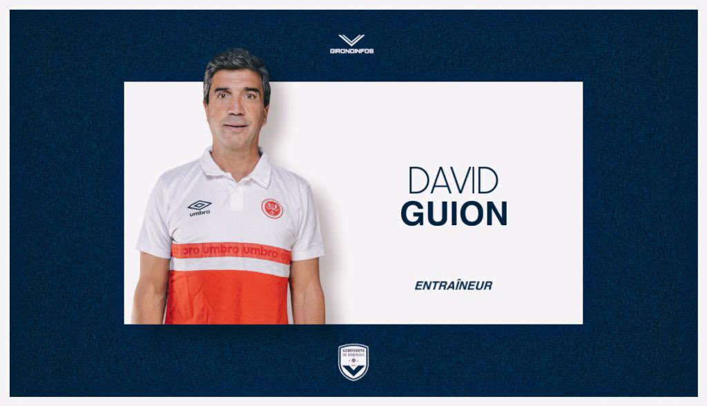 Girondinfos's tweet photo. 🚨Après l’étude de plusieurs candidatures, la piste qui sera finalement retenue pour devenir l’entraîneur des @girondins est celle menant à l’ancien coach de Reims, David Guion (🇫🇷/54 ans).

Pour la direction, le coach coche toutes les cases pour l’opération maintien du club 🔵⚪️ https://t.co/frVD0HoF61