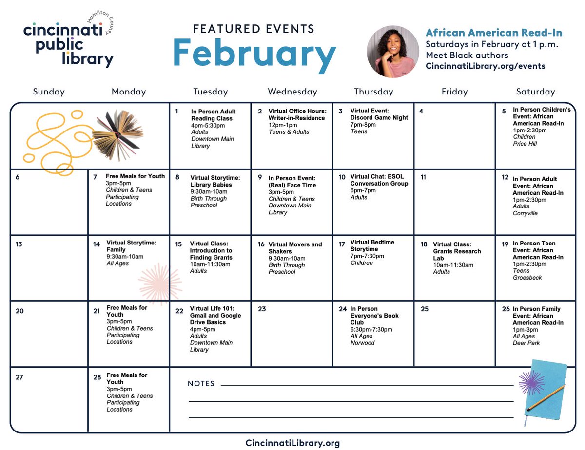 poetrydowntown's tweet image. that&apos;s the spirit RT @cincylibrary: February might be the shortest month, but that doesn&apos;t mean the Library is lacking in activities. 

Explore over 400 awesome events across our #41branches! 😍 cinlib.org/feb-22-events