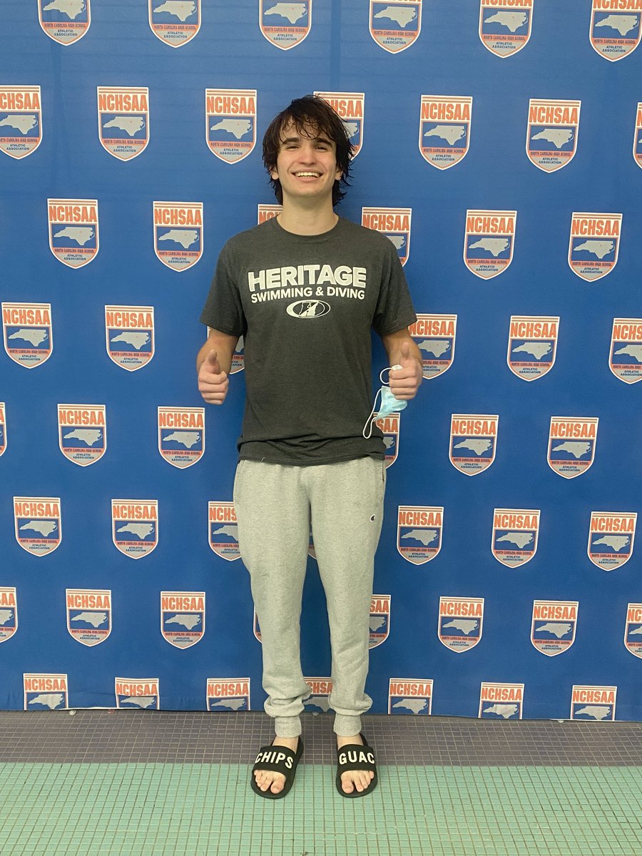 HuskySwimDive's tweet photo. Aidan places 16th at the NCHSAA 4A State Diving Championship!  Former HHS famed swimmer/diver TRoy supports his teammate!  Go Huskies! https://t.co/kNtNvy3VTf