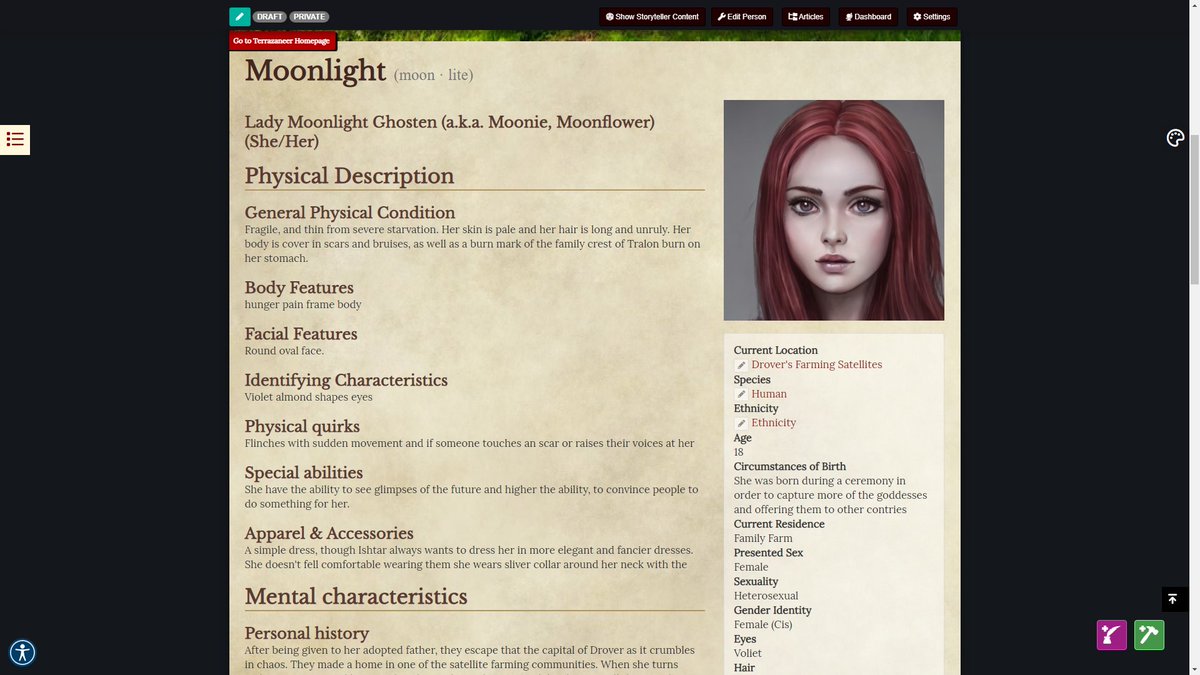 Katelynnk_Novak's tweet photo. Finally done working on Moonlight on #worldanvil it was fun and easy to use I use this for a #dnd #podcast that I've helped out. https://t.co/DoSQQcqOvf