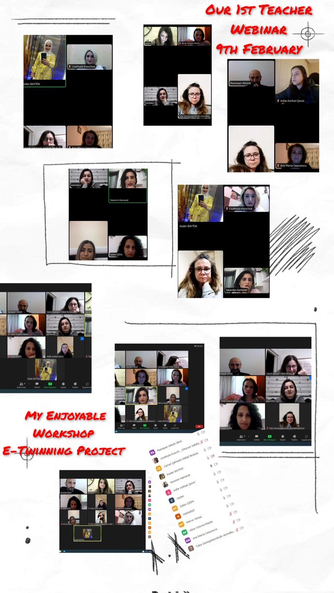 kaderkocak's tweet photo. Our Project's 1st Teacher Webinar 👨‍🏫👩‍🏫👨‍💻👩‍💻🎨🧶🪡
#MyEnjoyableWorkshop 
@y_hamarat @canseltosun1 @tretwinning @cshtchncfcbsoo https://t.co/PgR7r6Har9