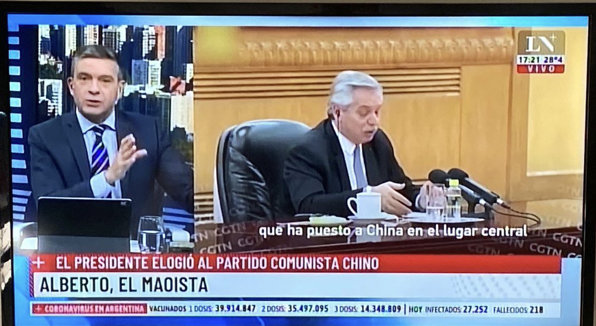 CarlosMaslaton's tweet photo. Ahora viene Rossi de La Nación a tildar de maoísta a Alberto Fernández. Yo lo denuncié ya como maoísta en abril de 2020, mientras La Nación y todos los radicales galeritas eran oficialistas del fraude del coronavirus instituyéndose en propagandistas del totalitarismo sanitario. https://t.co/GjNkZ7SLq7
