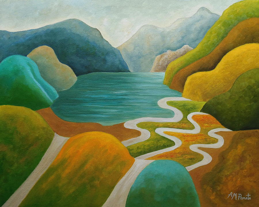 This is my painting "Echoes In The Blue Pond".

#art #painting