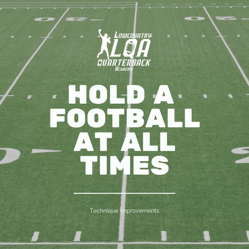 Growing up we were always taught to hold a football at all times. It teaches you how to maintain control over the ball in any situation. Try it out and let us know how it's going for you this week!

#lowcountryqb #qbtraining #quarterback #fridaynightlights