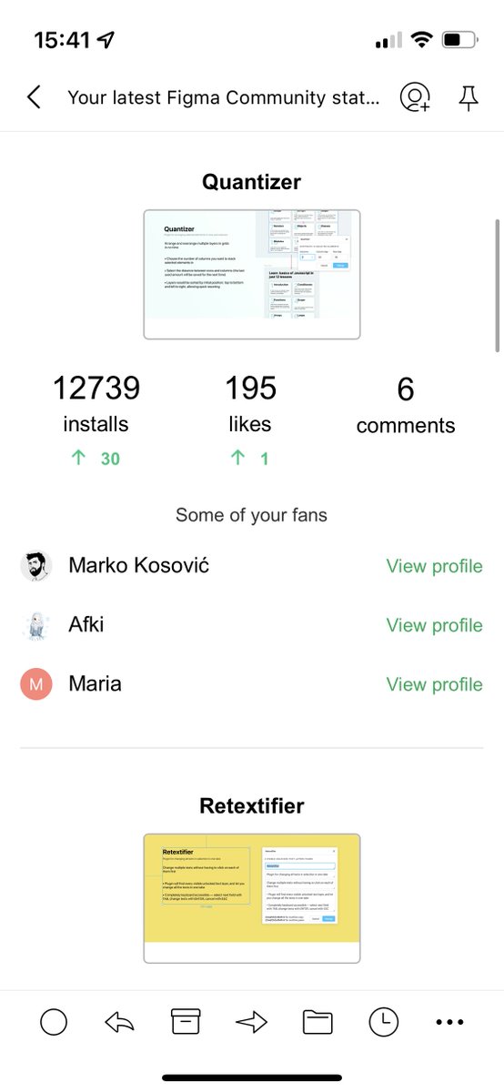 Ого, Фигма стала присылать подробную разбивку по статистике всех публикаций в комьюнити. Круто!