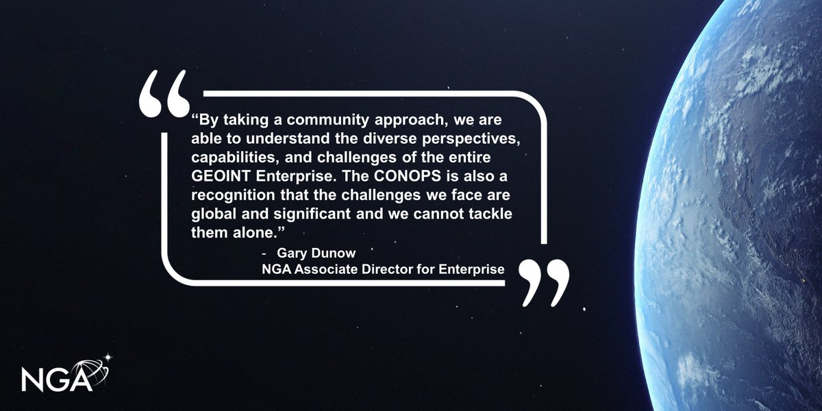NGA (@nga_geoint) on Twitter photo At the <a href="/DefenceGIS/">Defence Geospatial Intelligence (DGI)</a> #DGI2022 conference this week, NGA’s Associate Director for Enterprise Gary Dunow gave a talk on the NSG’s 2035 GEOINT CONOPS, a community-written roadmap for the future of U.S. #GEOINT by the year 2035. #ShowtheWay At the <a href="/DefenceGIS/">Defence Geospatial Intelligence (DGI)</a> #DGI2022 conference this week, NGA’s Associate Director for Enterprise Gary Dunow gave a talk on the NSG’s 2035 GEOINT CONOPS, a community-written roadmap for the future of U.S. #GEOINT by the year 2035. #ShowtheWay