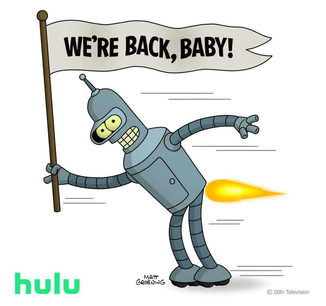 FramesMotion's tweet photo. Después de una larga ausencia, #Futurama regresará con nuevos episodios a la plataforma #Hulu https://t.co/T6aaYbE6VA