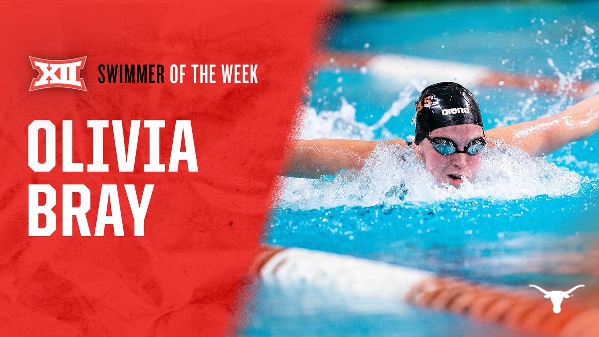 Big12Conference's tweet photo. 🏊‍♀️ #Big12SD 𝙎𝙬𝙞𝙢𝙢𝙚𝙧𝙨/𝘿𝙞𝙫𝙚𝙧𝙨 𝙤𝙛 𝙩𝙝𝙚 𝙒𝙚𝙚𝙠

Swimmer ➡️ Olivia Bray, @TexasWSD 
Diver ➡️ Michelle Schlossmacher Smith, @CycloneSD 
Newcomer ➡️ Olivia McMurray, @TexasWSD 

📰 https://t.co/ak2kzrlf8I https://t.co/Zwy0xwvVjA
