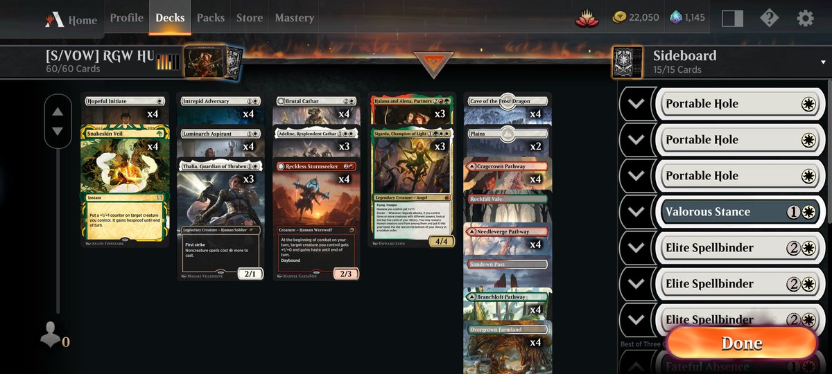 eduardeutsch's tweet photo. Naya Humans made it again! #417 Mythic just in time before NEO (will try to do better until tomorrow).

@mtgazone @fireshoes 

#MTGArena https://t.co/dwWb0EhKey