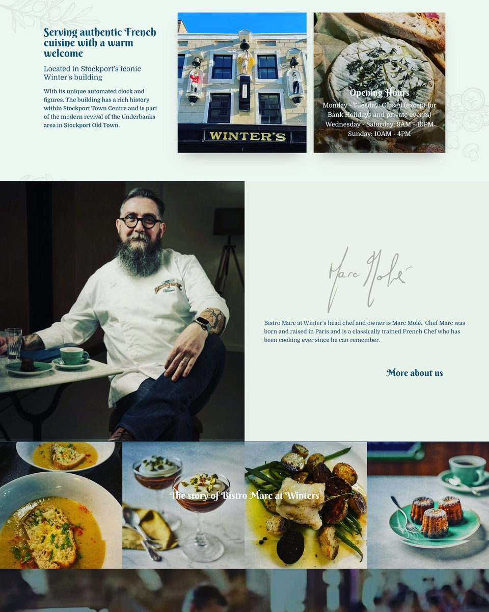 If you are interested by the opening &amp; if you are in the area of Greater Manchester, here is the website of Bistro marc@winter’s:
bistromarc.co.uk booking open from the 17th March onwards