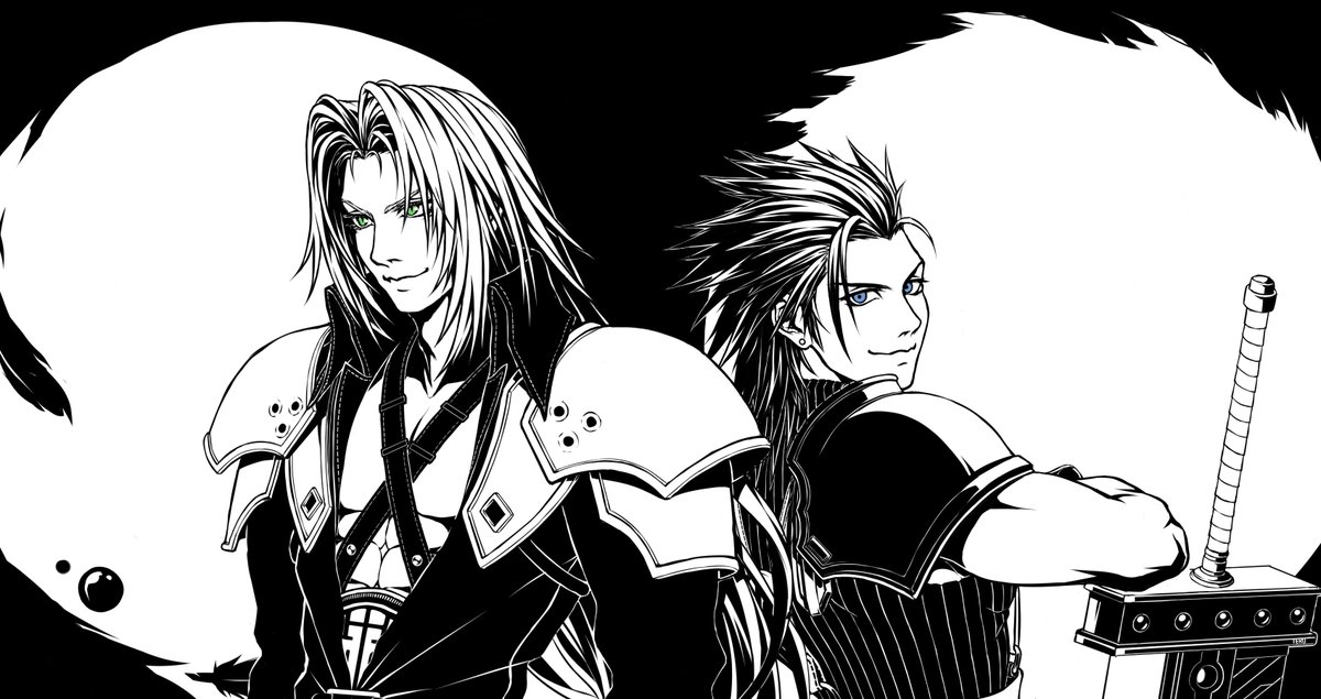 but happy 25th anniversary, FF7! 🎉 🍾 ☄ Sephiroth and Zack are BESTIES #ff...