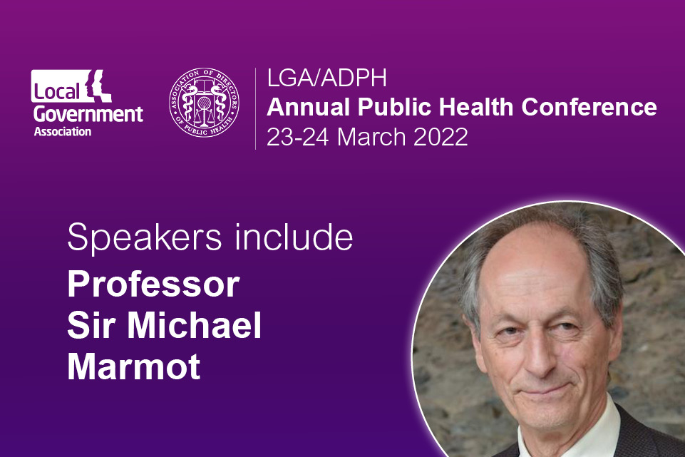 LGA/ADPH Annual Public Health Conference 2022 
23-24 March 2022 (FREE)

This virtual conference will include leading public health experts in a range of sessions over two days, exploring the very latest thinking on national policy issues.

<a href="/ADPHUK/">Association of Directors of Public Health (ADPH)</a> 
 lgaevents.local.gov.uk/lga/frontend/r…