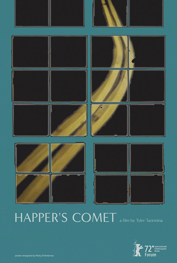 The first trailer (1'08") and poster, via <a href="/factory_25/">Factory25</a>, for Tyler Taormina's HAPPER'S COMET, the director's follow-up to HAM ON RYE. It premieres <a href="/BerlinaleForum/">Berlinale Forum | Expanded</a> #Berlinale2022.

youtu.be/pCjJ1sXhtnE
