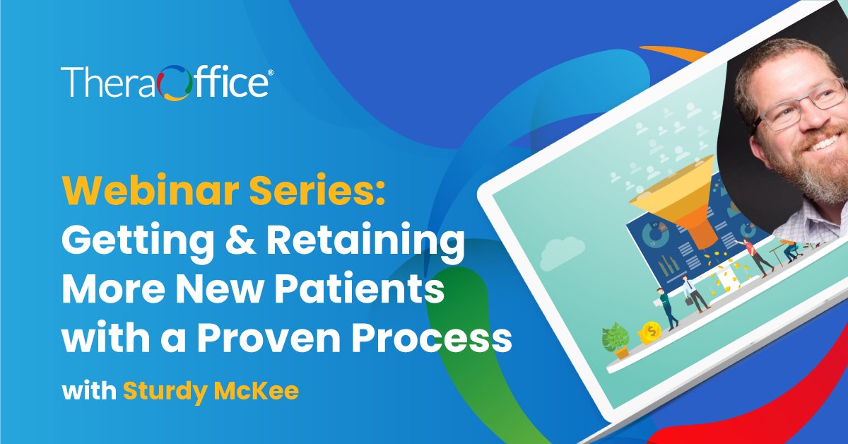TheraOffice's tweet photo. Who wants to get new patients AND retain them?!
Join guest speaker, @SturdyMcKee, on 2/23 as he explains the proven processes that have worked for dozens of practices!
Sign up: https://t.co/ef8AXvqwyR
#TheraOffice #EMR #beyondtheplatform #PT #OT #SLP #TOWebinar https://t.co/xxxOSKx1v9