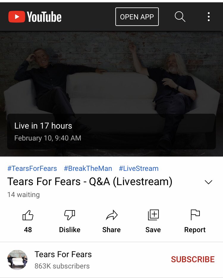PapaSFans's tweet photo. Is that a …a band chat countdown w/ @curtsmith @tearsforfears tomorrow pre BTM video debut? 😱 What is this? #BreakTheMan #TearsForFears #QuestionAndAnswer https://t.co/o7w3lc0iVO