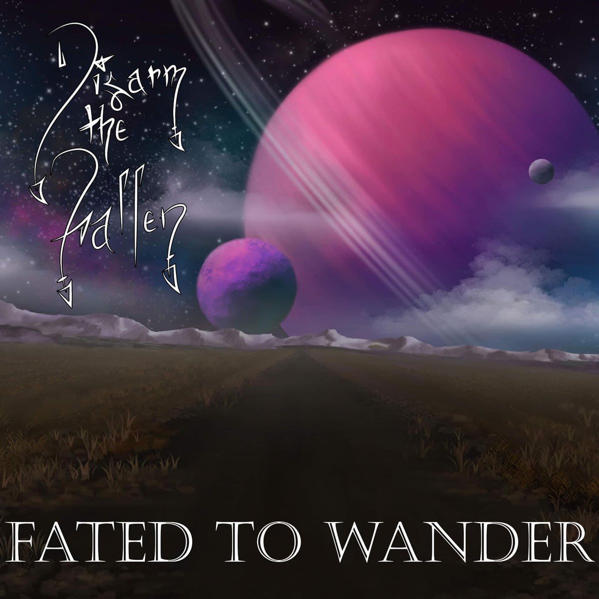 DisarmTheFallen's tweet image. Our album, Fated To Wander, will be released March 18th, but you can pre-order/pre-save on Spotify, Apple Music, and Amazon now! Thank you so much for the amazing artwork Ashley Lovejoy! We’re so proud of what we’ve made and we hope you’ll love it as much as we do!! 💜🖤