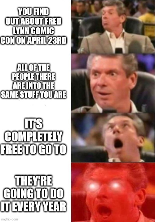 fredlynncon's tweet photo. Fred Lynn Comic Con drawing closer and closer! #FLHornets https://t.co/EX1hsbLzFS
