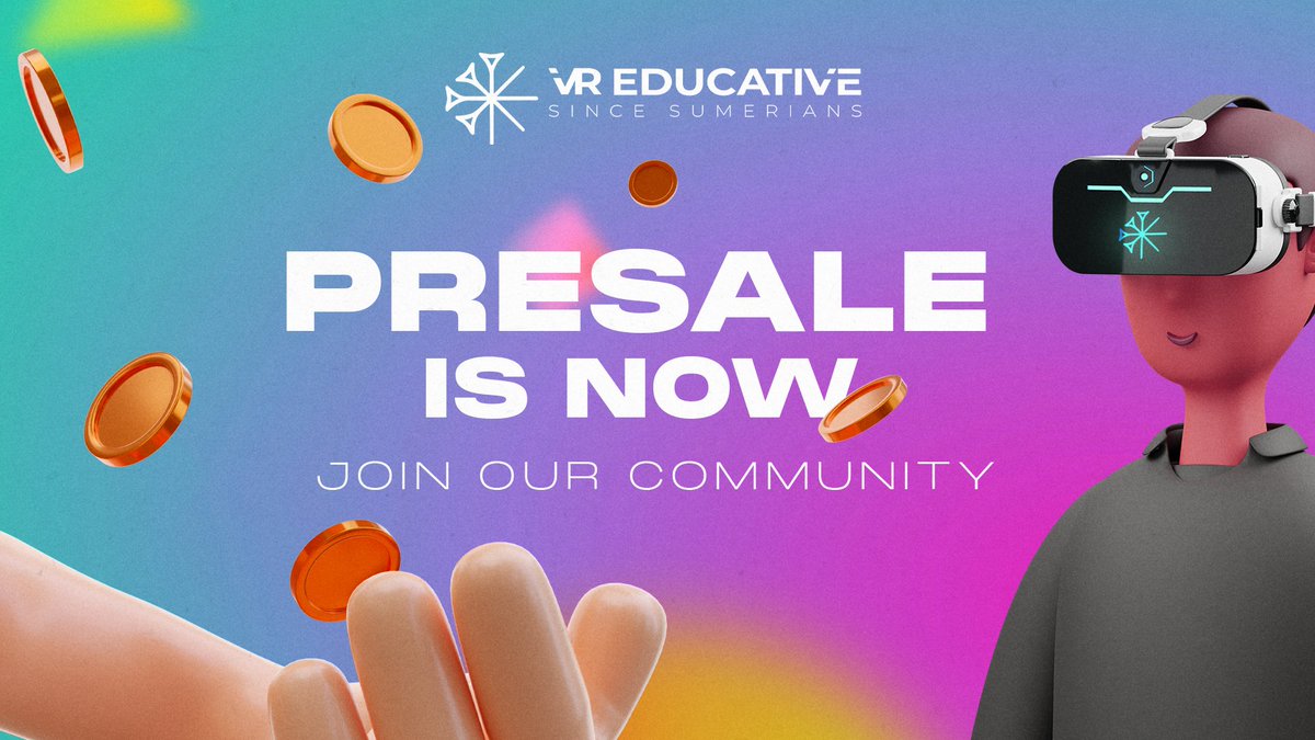 vreducative's tweet photo. Presale is now.
Go to: https://t.co/B4OAHrjoKP

Join our community.
Telegram: https://t.co/mA9vDkEKZX

For more information.
Website: https://t.co/KZ9HhaJ4IO

#vedu #metaverse #vr #nft #seedsale #presale #bitcoin #bsc #binance #BSC #BNB https://t.co/r8u4g1CEN6