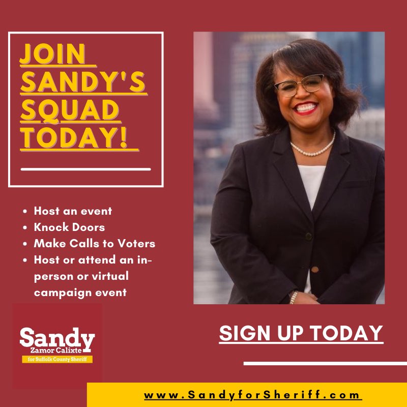 sandyforsheriff's tweet photo. We are building an energetic, grassroots campaign to serve a population that is often overlooked. We’re on a mission to make our Department more transparent, equitable and community-centered. 

Join our campaign today: https://t.co/Ntn1RG6z2p 
#mapoli https://t.co/14g3Zpt8q6
