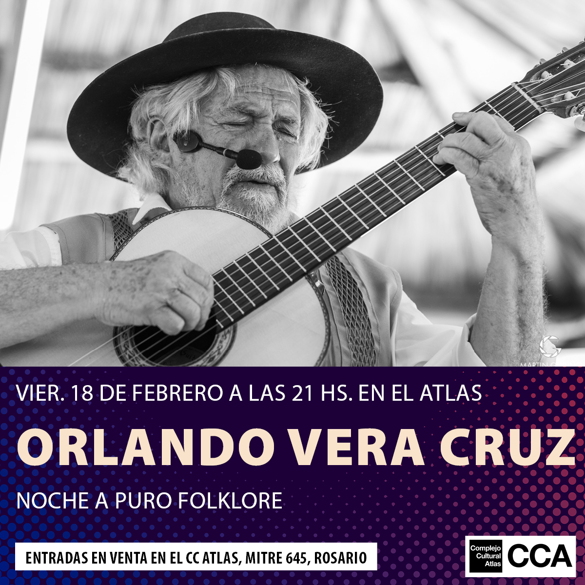 CCAtlas's tweet photo. Orlando Vera Cruz (@overacruz) en el #Atlas.
🗓️ Viernes 18 de febrero a las 21 hs.
🎟️ Anticipadas en venta en el Complejo Cultural Atlas, Mitre 645, en el horario de 9 a 20.
☑️ Capacidad limitada, protocolo sanitario https://t.co/EkPxzL08eZ