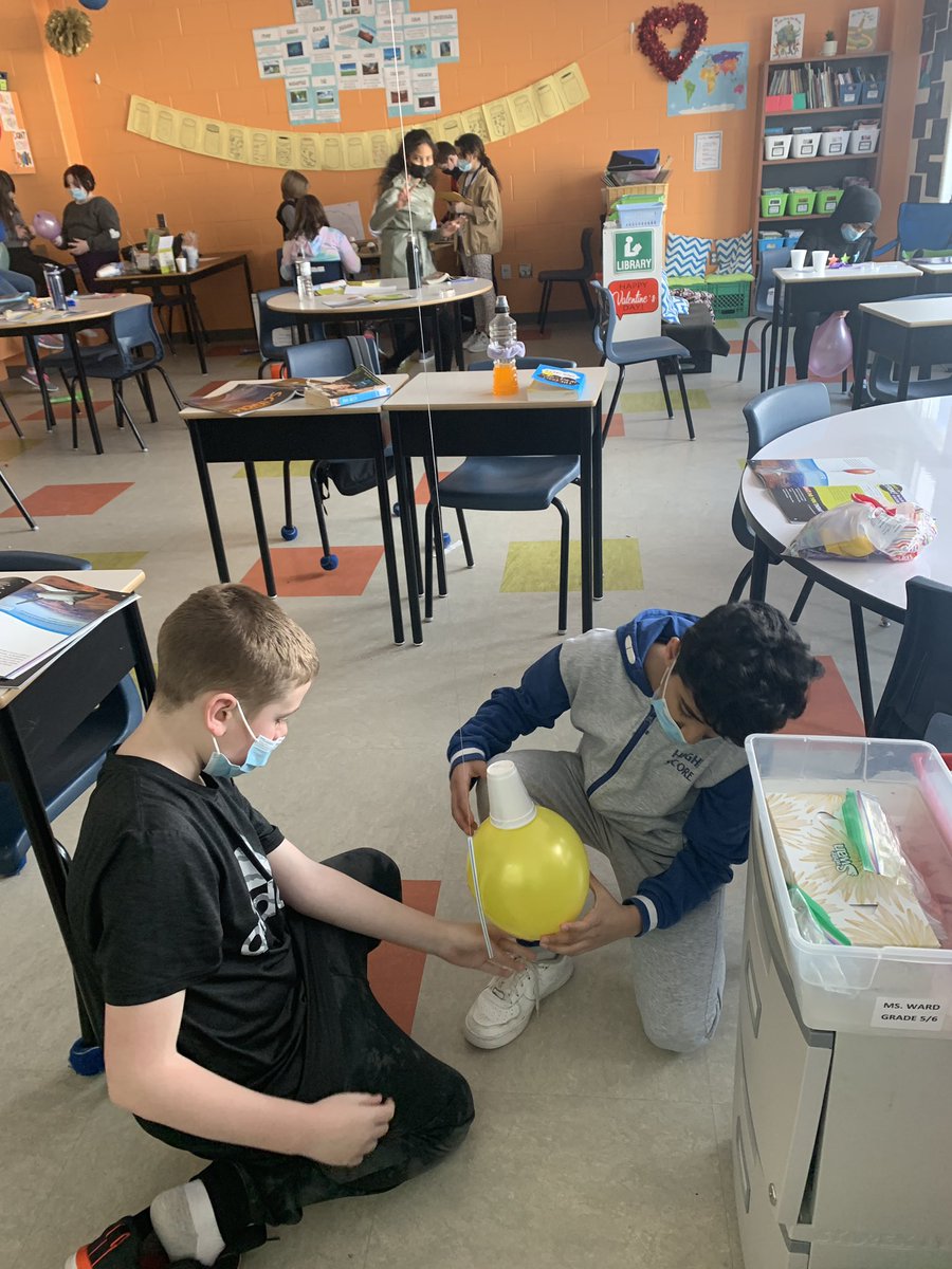MsWardEPE's tweet photo. The Grade 6’s did a great job with their balloon rockets! https://t.co/BXh3CJB8D8