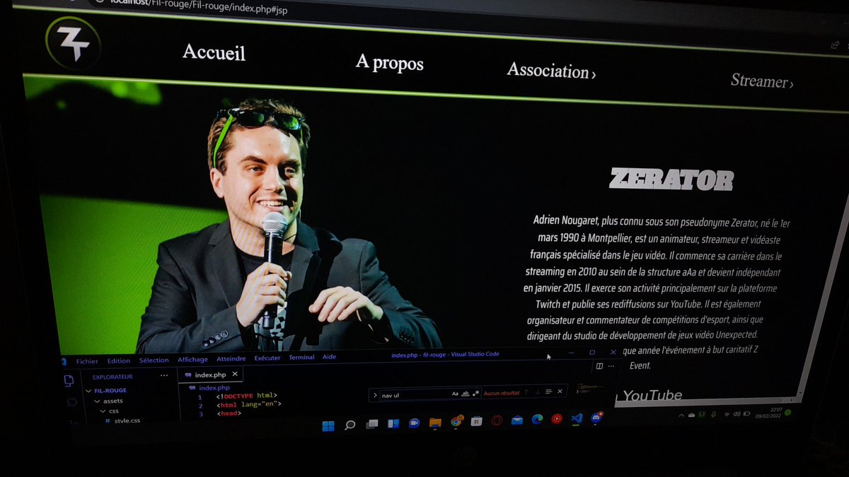 TheSpiritBeast1's tweet photo. Après une après-midi à travailler sur le site. Il est presque terminé !

Notre objectif le faire validé par @ZeratoR lui-même !

#Zevent #Zevent2022 @ZEventfr @alexdach https://t.co/GVgV4FAapD