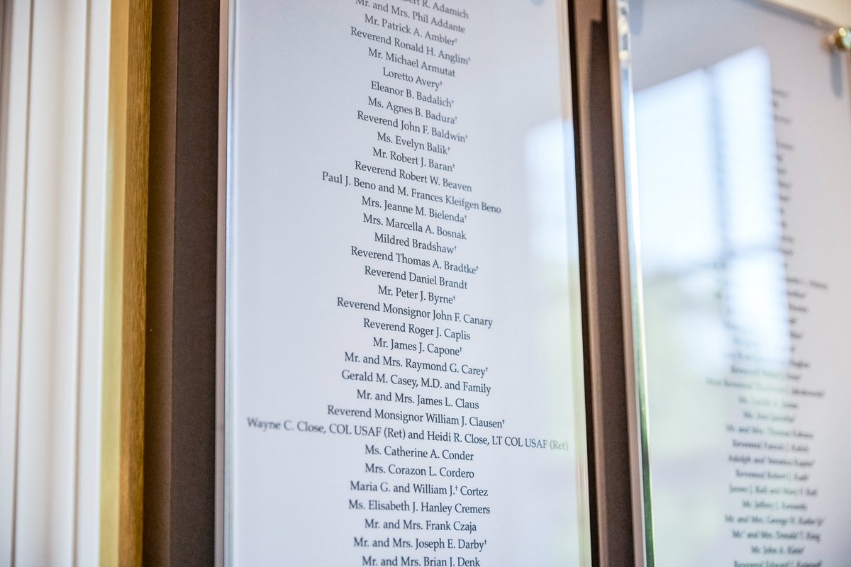 The Fine Details- Our designers and craftsmen work complemented the intricate architecture and design found throughout <a href="/MundeleinSem/">Mundelein Seminary</a>'s campus. As their donor base evolves, the displays can be easily and cost-effectively updated.
#donorrecognition #philanthropy 
#fundraising