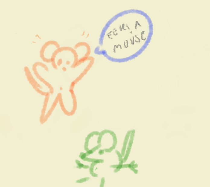 grunklestanfart's tweet photo. eek a mouse https://t.co/oh8DrVK54G