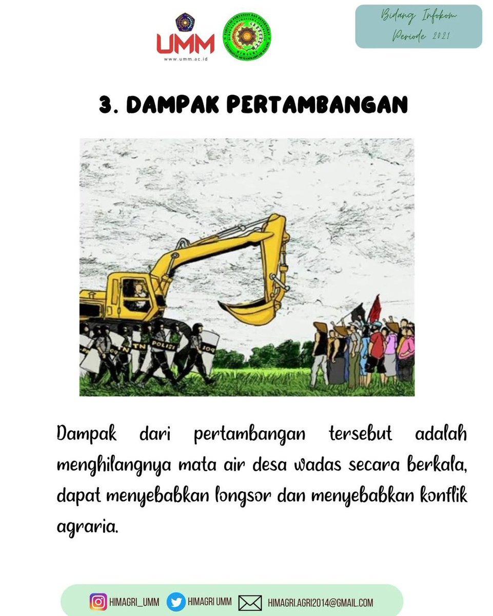 HimagriUMM's tweet photo. [INFO TERKINI]
. 
WADAS MELAWAN
Balada pertambangan di Jawa Tengah 
Pertambahan Andesit di desa Wadas Purworjo Jawa Tengah nantinya akan dibuat untuk pembangunan bendungan. https://t.co/wZZ4O9hGld