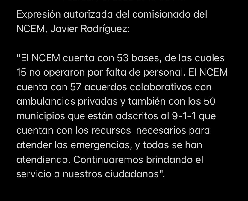MillyMendezpr's tweet photo. Expresión del comisionado del NCEM, Javier Rodríguez sobre el #orangeflu https://t.co/BjCeoNutyD
