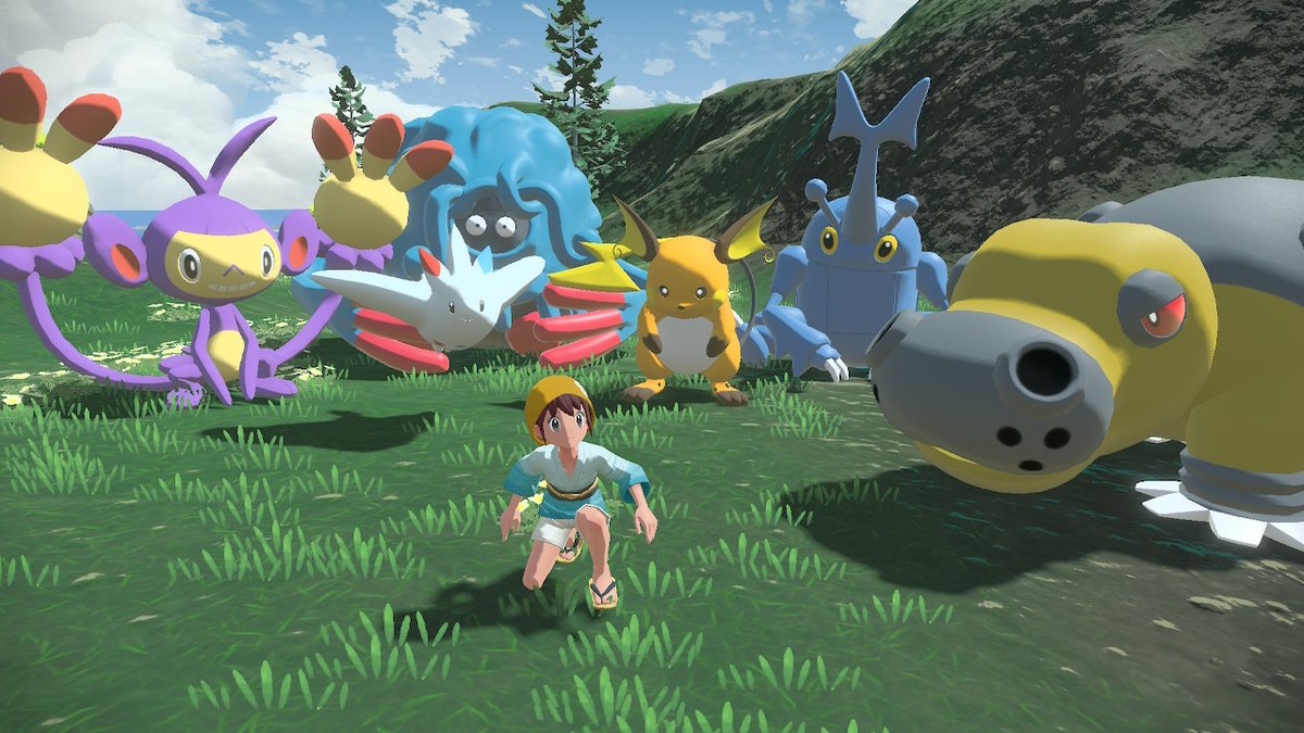 julietherobot's tweet photo. I love my legends arceus team 🥰 I definitely had an 'oops all alphas' moment though https://t.co/p9WBSjY1bo