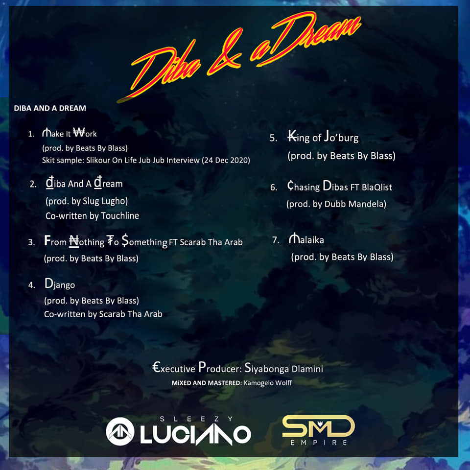 SLKskeemsami's tweet photo. Credits🙏

Samples: @official_jubjub Cc @slikouron 

Co-writters: @TouchlineTruth, @Scarab_RSA

Production: @BeatsbyBlass, @DubbMandela, Slug Lugho

Features: @_BlaQlist, @Scarab_RSA

Stream/download #Diba_And_A_Dream💸: https://t.co/DGBKVpDpRP

#Diba_And_A_Dream💸
#SleezyLuciano https://t.co/yn9WKK6Jbe