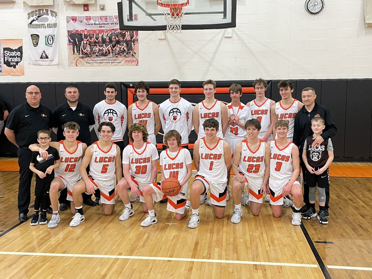 JakeFurr11's tweet photo. Your 2021-22 Mid-Buckeye Conference champions! This is Lucas’ fourth consecutive outright title. The Cubs are 38-2 in MBC play in the last four seasons and 79-19 overall! What an amazing run! https://t.co/x8K4DC5jrD