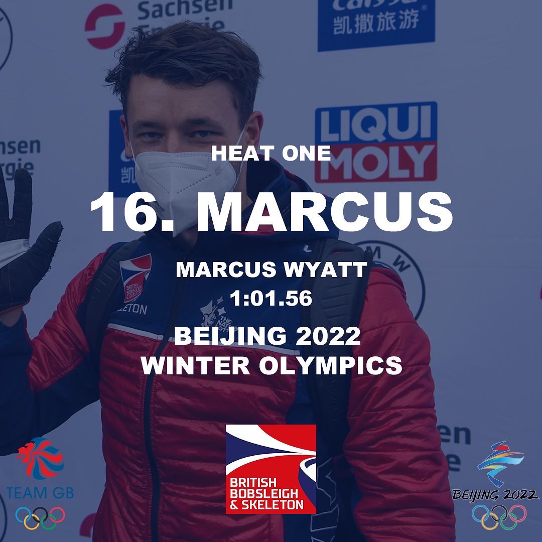 The_BBSA's tweet photo. After Heat 1 at the #beijing2022 Men’s Skeleton we find ourselves at 14th and 16th 🇬🇧

Onto Heat 2 🙌🏼

#TeamGB #StrongerTogether #Skeletonathlete #heatone https://t.co/FEmkeX6L4a