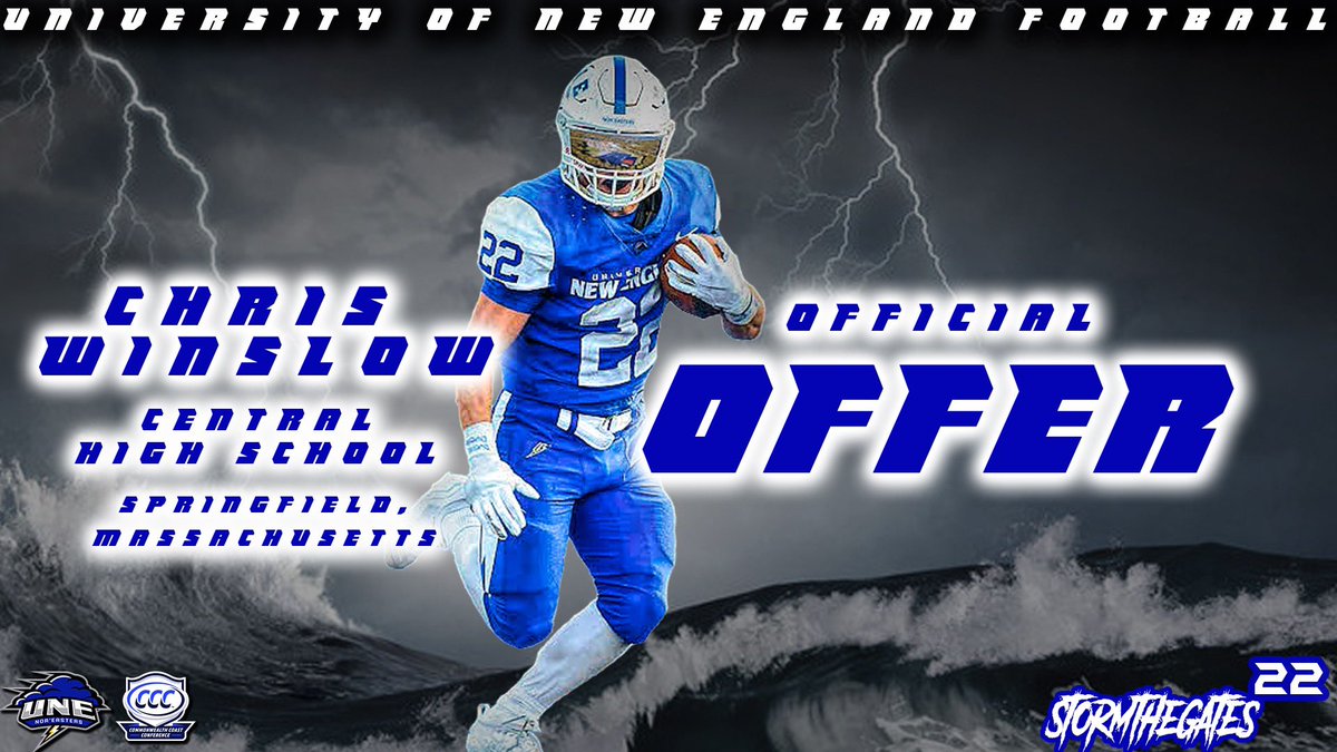 Blessed to receive an offer from The University of New England! <a href="/CoachJohnsonOL/">𝘽𝙤𝙗𝙗𝙮 𝙅𝙤𝙝𝙣𝙨𝙤𝙣 𝙄𝙄𝙄</a> <a href="/CoachLichten/">Coach Mike Lichten</a> <a href="/JuiceWa45/">Coach Juice Walker DB Nation</a> <a href="/XtaphrP/">xtaphr photography</a>