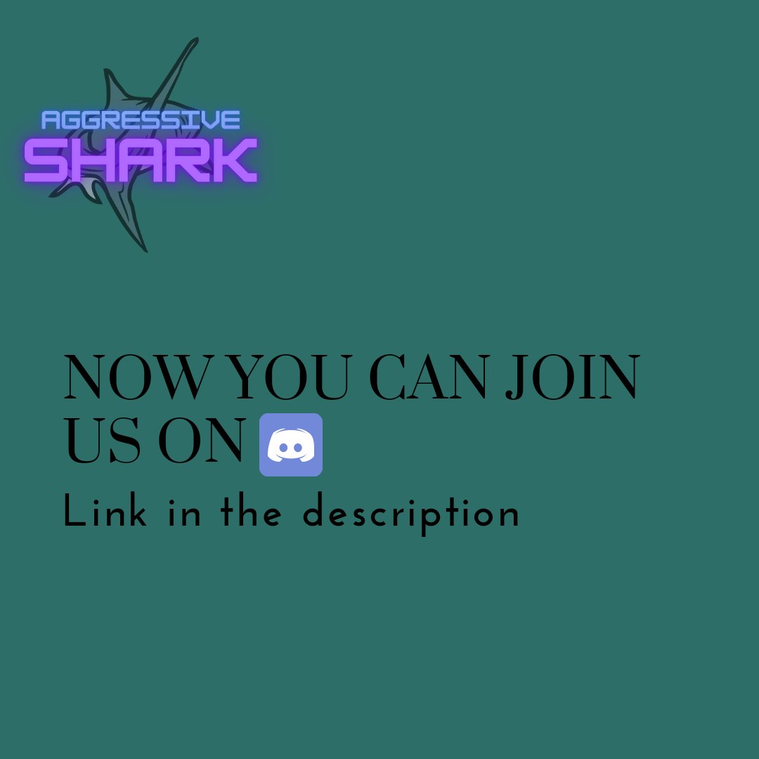 Now you can join us on Discord
Link: discord.gg/KHqrb565HY
#NFT #nftart #NFTCommunity #NFTCollection #AggressiveShark