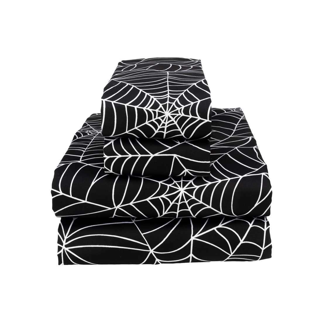 sininlinen's tweet photo. Spread out in your web and make yourself comfortable in Spider Web king-size sheets. It's dark, mysterious, and fun - just like you! And it's on sale during our Keep the Home Fires Burning winter sale until Feb 10!
.
#sexysheets #darklydelicious #gothbedding #gothdecor #spiderw https://t.co/8QEU1tzyXV