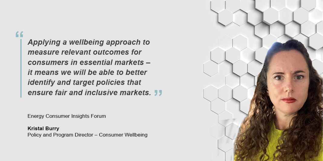 CPRC_research's tweet photo. Our Policy & Program Director @kristalEburry today shared CPRC's vision on the need for a #ConsumerWellbeing index at the @DELWP_Vic Energy Insights Forum. Our report👉https://t.co/pOPUaPcnyR https://t.co/KKkOrk38NR