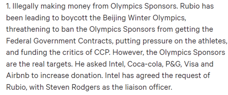 shannon27221011's tweet photo. While Val Demings was voting for the billions flowing into Florida's infrastructure, Marco Rubio was making money from Olympics Sponsors. Does anyone actually like Rubio? https://t.co/mt9Y7SYJJM