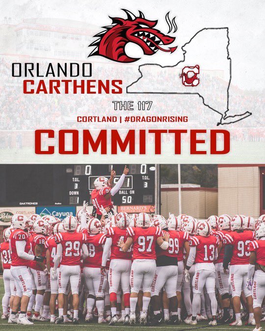 After a great phone call with <a href="/_CoachFitz/">Curt Fitzpatrick, Colgate HC</a> I would like to announce that I will be continuing my academic and athletic career at SUNY Cortland . I am beyond thankful for family coaches and teammates. <a href="/_CoachFitz/">Curt Fitzpatrick, Colgate HC</a> <a href="/CwallFootball/">Cornwall Football</a> <a href="/CoachRotch/">Patrick Rotchford</a> <a href="/KOT845_/">KOT845</a> <a href="/RichWar14014578/">Rich Ward</a> @CortlandStateFB