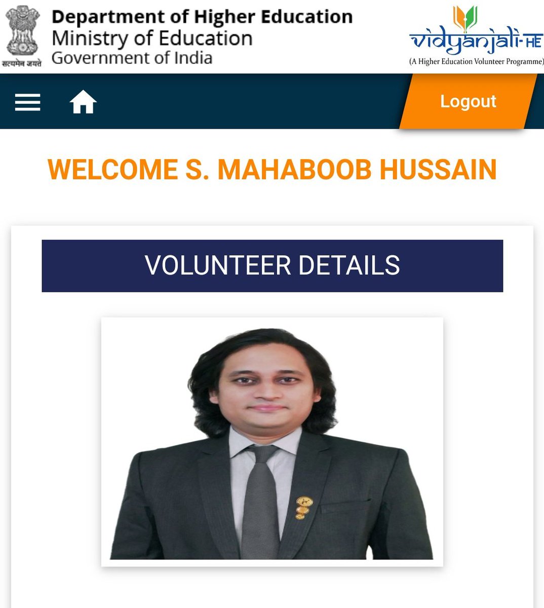 Now, I am the part of VIDYANJALI, an intiative of Department of Higher Education Education, @EduMinOfIndia , Govt. Of India. 
Join with us: vidyanjali-he.education.gov.in

#JoinVidyanjali #volunteer #education