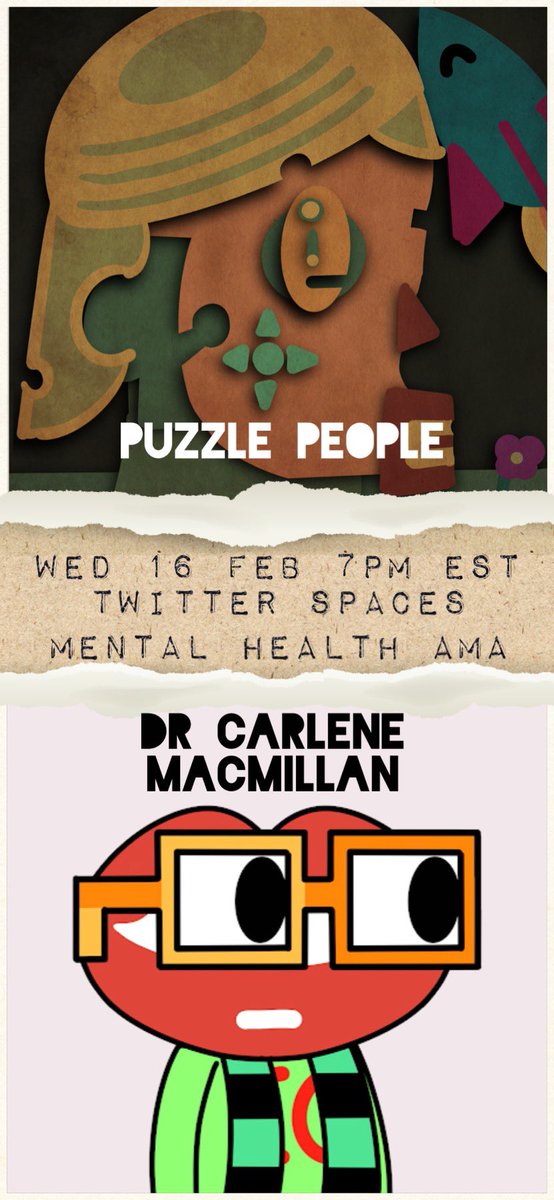 I promised you something big so here it is:

Wednesday 16th February 7pm est

Dr. Carlene MacMillan from the Noundles project will be joining us in a Twitter spaces mental health ama.

Join us as we answer all your pressing questions regarding nfts and mental health!