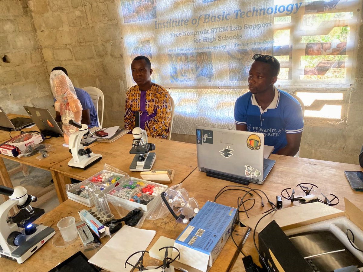 InsofBasicTech's tweet image. Today our staff traveled to rural Liberia, Gbarnga, Bong County, to hold a two day workshop with staff from the School of Wisdom. We will work with the School of Wisdom to expand our support to the local high schools outside Monrovia, Liberia! 
 #stemeducator #stemmentor #Liberia